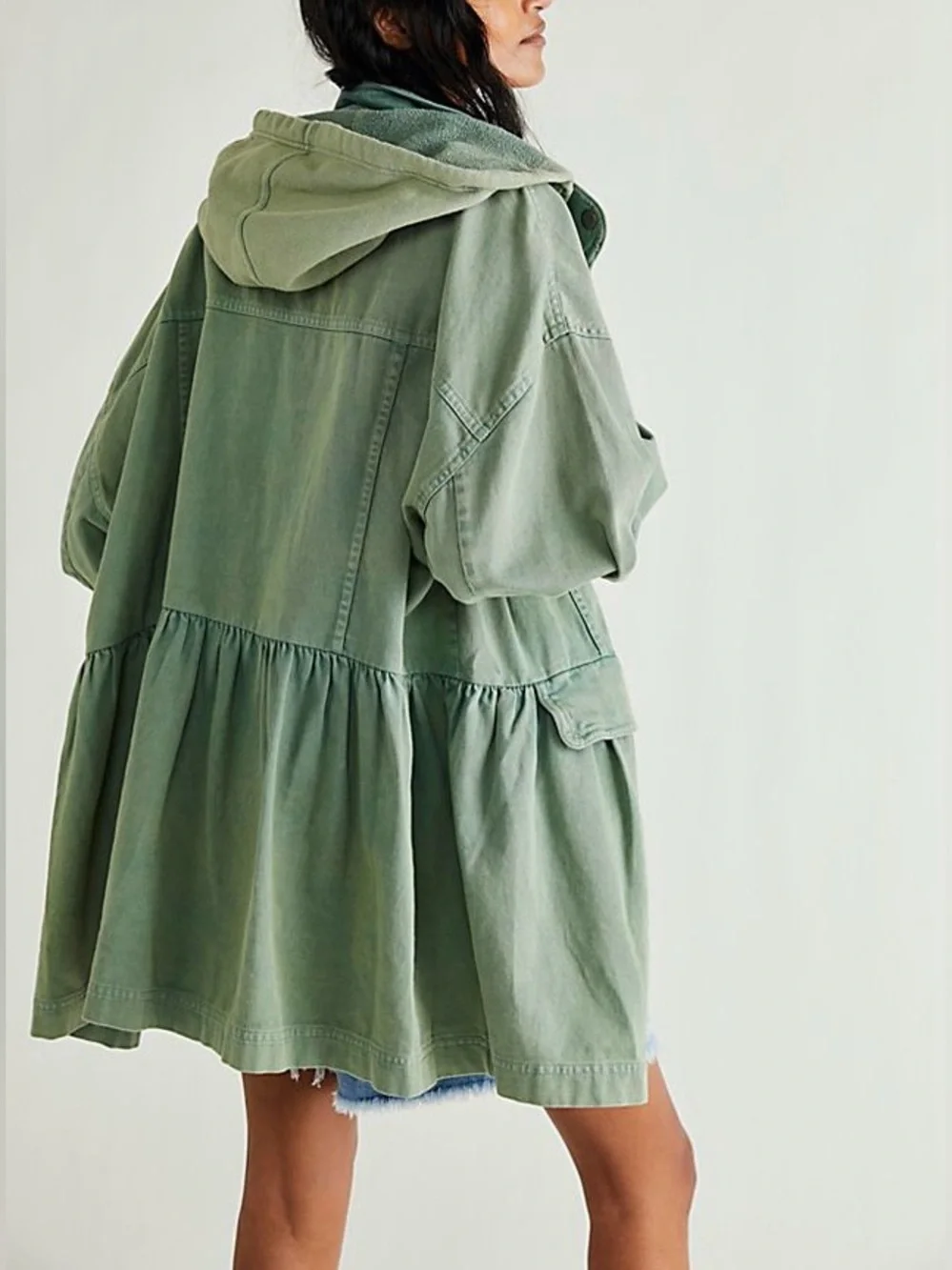 NWOT Free People We the Free Nocturne Parka - green - Large